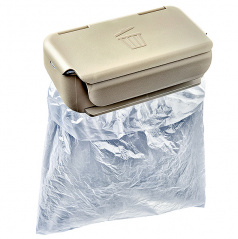 Originaler beiger ŠKODA-Mülleimer