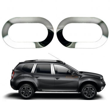 Frontblinkerabdeckungen aus Edelstahl Omtec Dacia Duster 2010-18, Lodgy 2012+ Frontblinkerabdeckungen aus Edelstahl Omtec Dacia Duster 2010-18, Lodgy 2012+