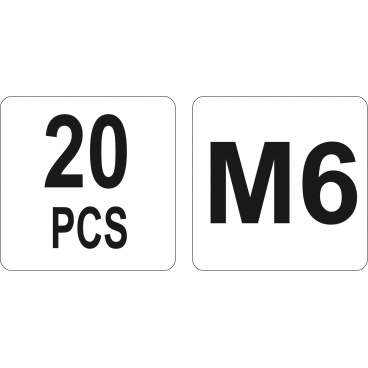 M6 Stahlnietmutter, 20 Stk