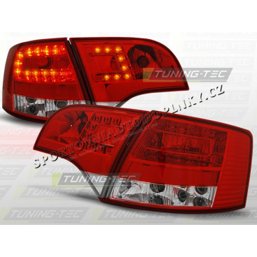 AUDI A4 (B7) AVANT 2004–08 LED-HECKLEUCHTEN ROT WEISS AUDI A4 (B7) AVANT 2004–08 LED-HECKLEUCHTEN ROT WEISS