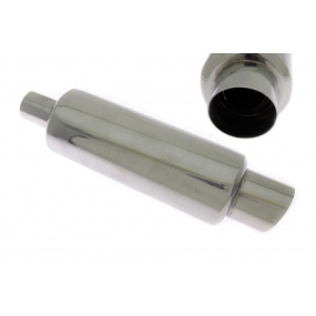 Sportauspuff TurboWorks runde Endspitze abgewinkelt (Einlass 51 mm, Spitzendurchmesser 77 mm)