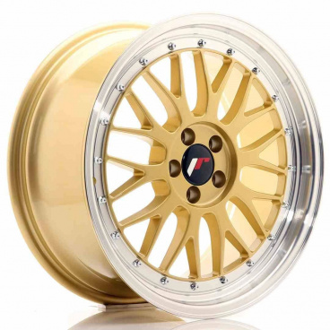 JR Wheels JR23 18x8,5 ET35 5x120 Gold mit poliertem Rand