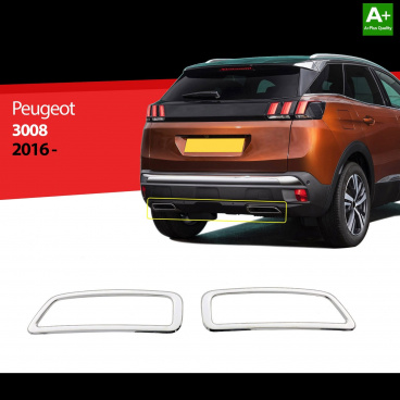 Edelstahl-Auspuffdiffusoren Peugeot 3008 2016+ Edelstahl-Auspuffdiffusoren Peugeot 3008 2016+