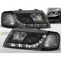 AUDI A3 (8L) 1996–00 FRONT CLEAR LIGHTS DAYLIGHT LED BLACK