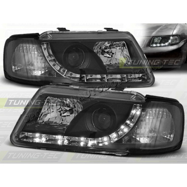 AUDI A3 (8L) 1996–00 FRONT CLEAR LIGHTS DAYLIGHT LED BLACK