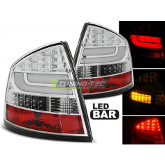 Škoda Octavia 2 Limousine 2004-12 Rückleuchten Chrom LED BAR