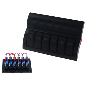 Panel 12V / 24V (6 wasserdichte Schalter mit IP68-Zertifikat) Panel 12V / 24V (6 wasserdichte Schalter mit IP68-Zertifikat)