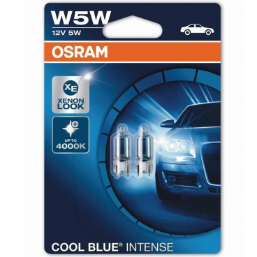 Glühbirne T10 Osram 12V W5W, COOL BLUE INTENSE 4000K 2er-Set Glühbirne T10 Osram 12V W5W, COOL BLUE INTENSE 4000K 2er-Set