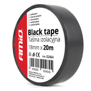 Isolierband 18 mm x 20 m schwarz