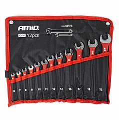 Satz flacher Ringmaulschlüssel CRV 6–22 mm 12 Stk. AMIO-04976