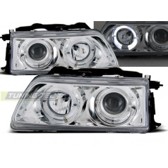Honda CRX 90-02.92 Angel Eyes Chrom-Frontleuchten, klar