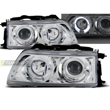 Honda CRX 90-02.92 Angel Eyes Chrom-Frontleuchten, klar
