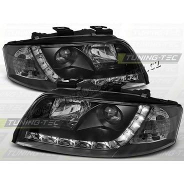 AUDI A6 (C5) 2001–04 FRONT CLEAR LIGHTS DAYLIGHT LED BLACK