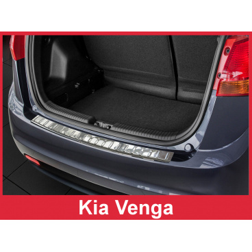 Edelstahlabdeckung zum Schutz der Schwelle der hinteren Stoßstange Kia Venga 2014+