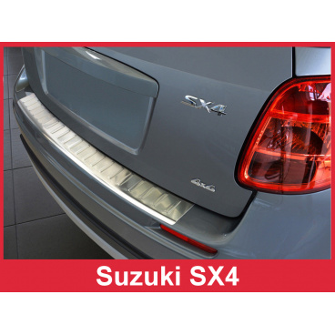 Edelstahlabdeckung - Schwellenschutz für die hintere Stoßstange Suzuki SX4 Htb. 2006-16