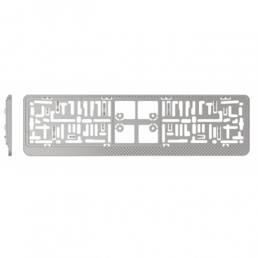 Unterlage unter dem Nummernschild Carbon Silber Unterlage unter dem Nummernschild Carbon Silber