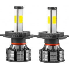 Extra starke LED-Lampe H4 für Hauptscheinwerfer COB 4Side 2 Stk