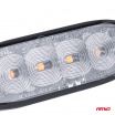 Warnleuchte orange 4x3W LED R65 R10 12/24V IP67