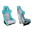 Sportstuhl SLIDE KS2 Premium Mint & Gestepptes Graues Velours Silber Glitzer