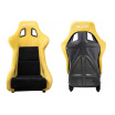 Sportsitz SLIDE KS2 Premium Schwarz & Gelb Velours Schwarz Glitzer