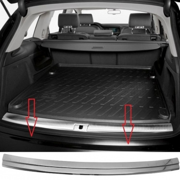 Audi Q7 2015–20 Stoßstangen-/Kofferraumkantenabdeckung aus Edelstahl Audi Q7 2015–20 Stoßstangen-/Kofferraumkantenabdeckung aus Edelstahl