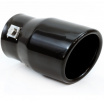 Sportauspuffblende aus Edelstahl schwarz 76 mm