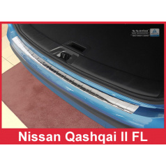 Edelstahlabdeckung - Schwellerschutz für die hintere Stoßstange Nissan Qashqai II 2017