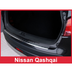 Edelstahlabdeckung - Schwellenschutz für die hintere Stoßstange Nissan Qashqai 2007-13
