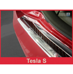 Carbon-Abdeckung – Schwellenschutz für die hintere Stoßstange Tesla S 2012–17