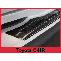 Edelstahl - Carbonabdeckung - Schwellenschutz für die hintere Stoßstange Toyota C-HR 2016+