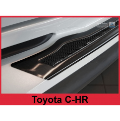 Edelstahl - Carbonabdeckung - Schwellenschutz für die hintere Stoßstange Toyota C-HR 2016+