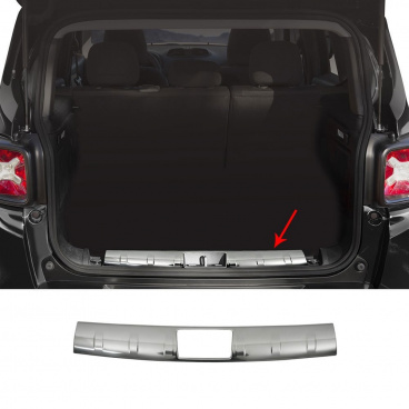 Edelstahlabdeckung für die Innenkante des Kofferraums Omtec Jeep Renegade 2014+ Edelstahlabdeckung für die Innenkante des Kofferraums Omtec Jeep Renegade 2014+