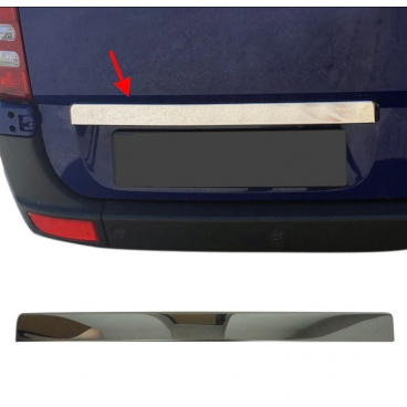 Edelstahl-Schwarzstreifen für hinteres Nummernschild Mercedes Sprinter W906 2006-18, VW Crafter LT3 2006-17