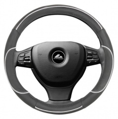 Lenkradbezug – schwarz mit weißer M-Linie