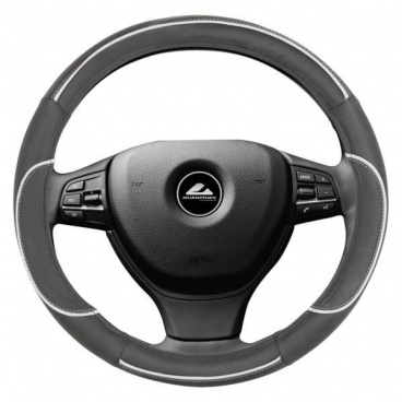 Lenkradbezug – schwarz mit weißer M-Linie