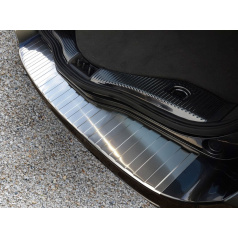 Edelstahl-Heckstoßstangenkantenabdeckung Ford Mondeo Kombi 2014+, gebürstetes Silber