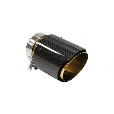 Endrohrdämpfer 114mm Eingang 76mm Carbon Gloss