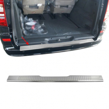 Edelstahl-Chrom-Heckstoßstangenschwelle Omtec Mercedes Benz Vito W639 2003-14 Edelstahl-Chrom-Heckstoßstangenschwelle Omtec Mercedes Benz Vito W639 2003-14