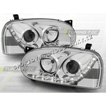 VW GOLF III 1991-97 FRONT KLARES TAGESLICHT LED CHROM