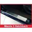 Edelstahl-Abdeckungsset-Heckstoßstangenschutz+Türschwellenschutzleisten Mazda 3 Htb. 2012-16