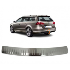 Kantenabdeckung der hinteren Stoßstange aus gebürstetem Edelstahl Omtec VW Passat 2010-15 Kombi