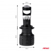 Satz LED-Lampen H7 mit eingebauter Linse und aktiver Kühlung 2-tlg