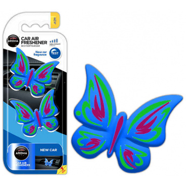 AROMA CAR FANCY SHAPES BUTTERFLY Lufterfrischer New Car