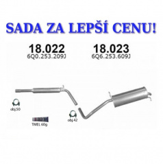 Montagesatz/Auspuffset Skoda Fabia 1.2i Schrägheck