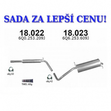 Montagesatz/Auspuffset Skoda Fabia 1.2i Schrägheck
