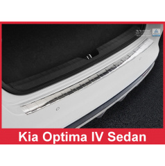 Edelstahlabdeckung zum Schutz der Schwelle der hinteren Stoßstange Kia Optima IV Limousine 2016+