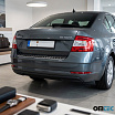 Heckstoßstangenabdeckung aus Edelstahl in Carbonimitat Omtec Škoda Octavia III 2013-19 Limousine