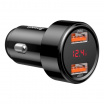 Baseus Magic 2x USB QC 3 Autoladegerät.0 45W schwarz