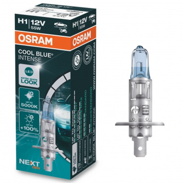 Glühbirne Osram H1 12V 55W P14.5s Cool Blue Intense 5000K +100% Glühbirne Osram H1 12V 55W P14.5s Cool Blue Intense 5000K +100%