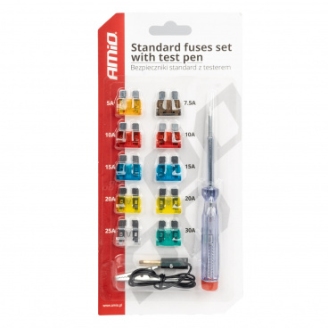 MINI-Sicherungssatz mit Spannungsprüfer AMIO-03523 MINI-Sicherungssatz mit Spannungsprüfer AMIO-03523
